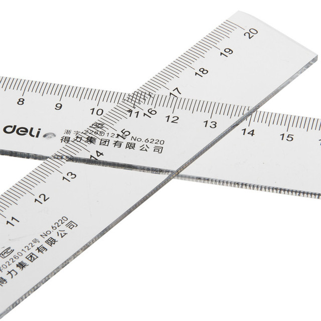 1pc Plastic Straight Ruler Transparent Ruler 20cm 30cm 40cm 50cm